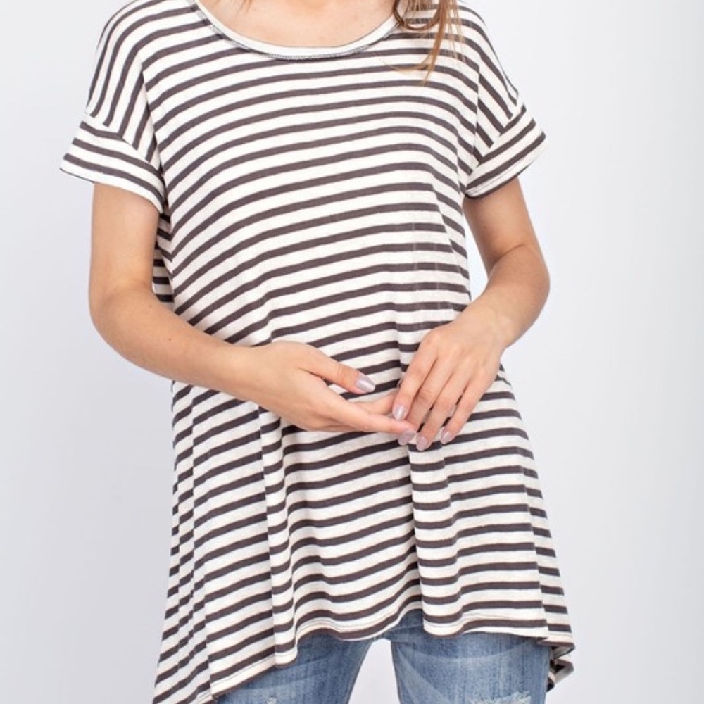 NWT Classic Ash Striped Tee